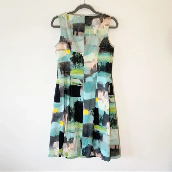 Lela Rose Water Color Abstract Sheath Dress Women’s Size 10 Spring Wedding Silk - Picture 2 of 11